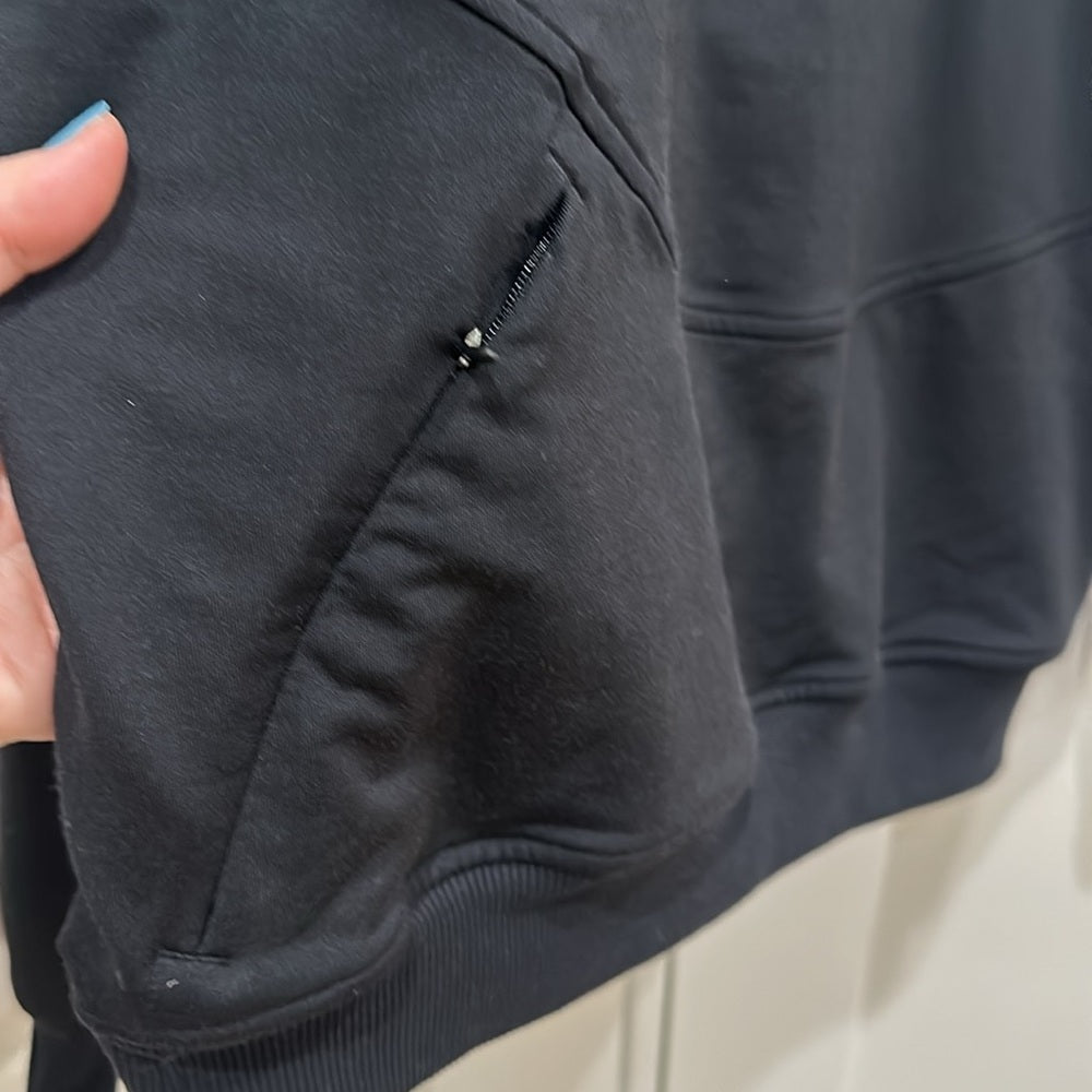 (2500) LULULEMON City Sweat Crew SWEATSHIRT Sz 12 in BLACK