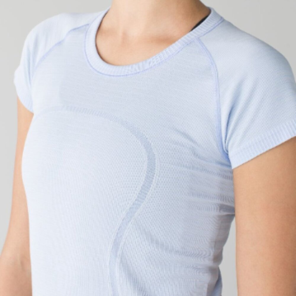 (6015)  🍋 LULULEMON RUN: Swiftly Tech Short Sleeve Crew Sz 12 ** LOVED ** MARK