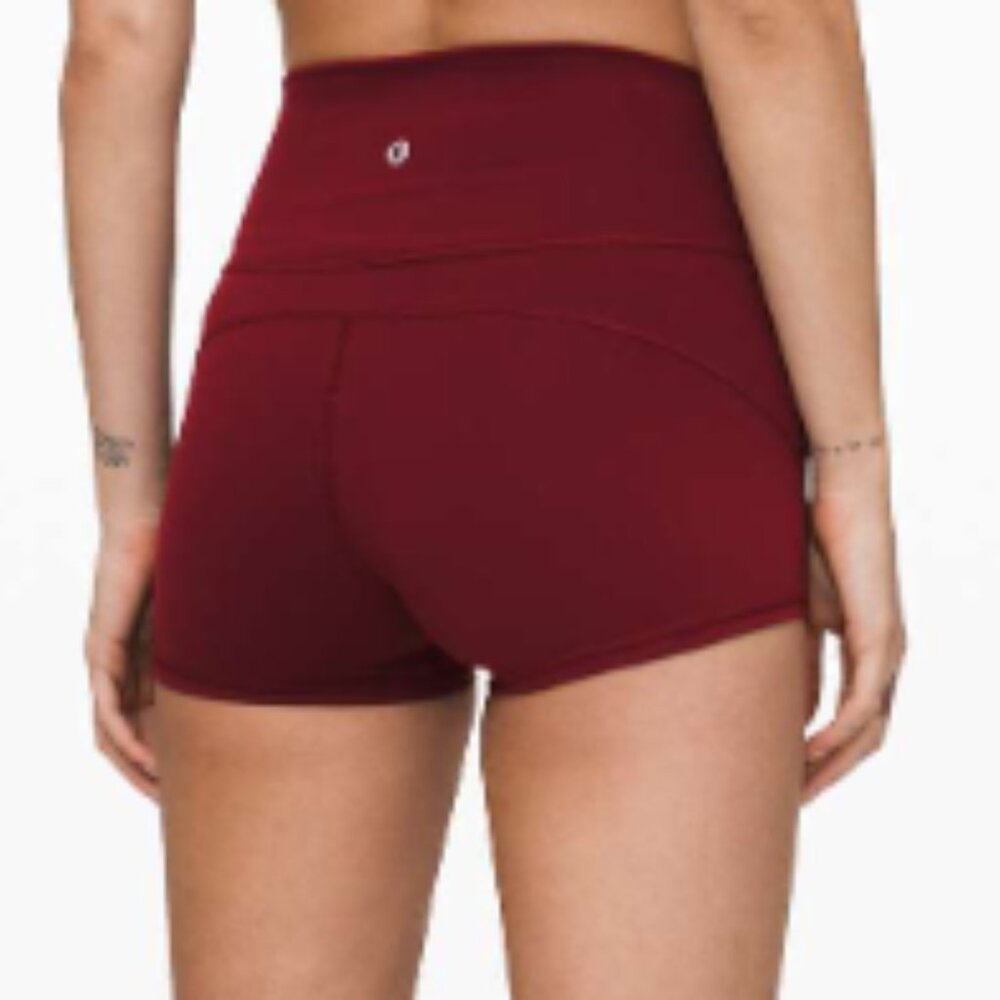 (6024) LULULEMON In Movement Short *Everlux 2.5" Sz 8 in DEEP ROUGE