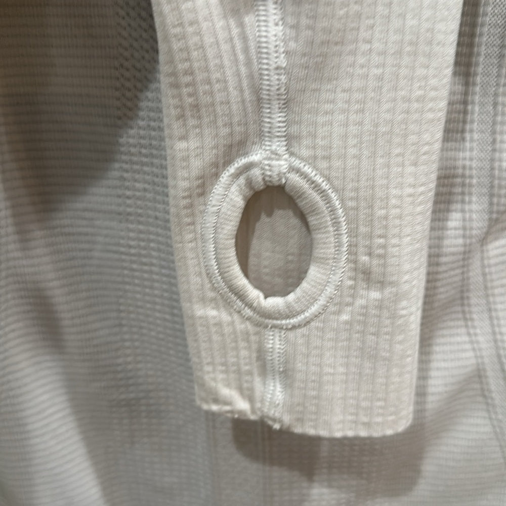 (6029)  🍋 LULULEMON RUN: Swiftly Tech Long Sleeve Crew Sz 8 WHITE VGUC