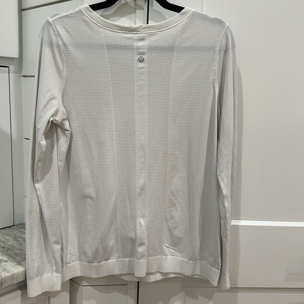 (6035)  🍋 LULULEMON RUN: Swiftly Tech BREEZE Long Sleeve Crew Sz 10 VGUC