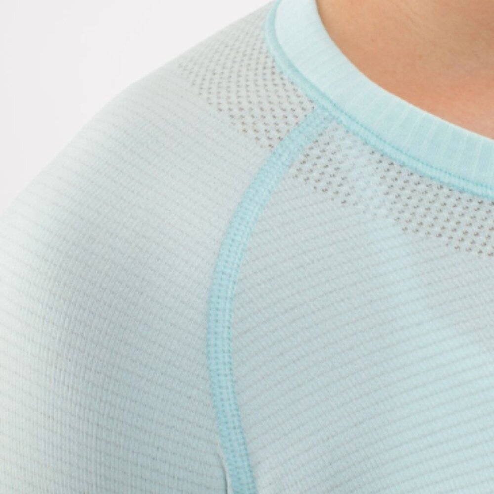 (6036)  🍋 LULULEMON RUN: Swiftly Tech Long Sleeve Crew Sz 12 Aquamarine *EUC