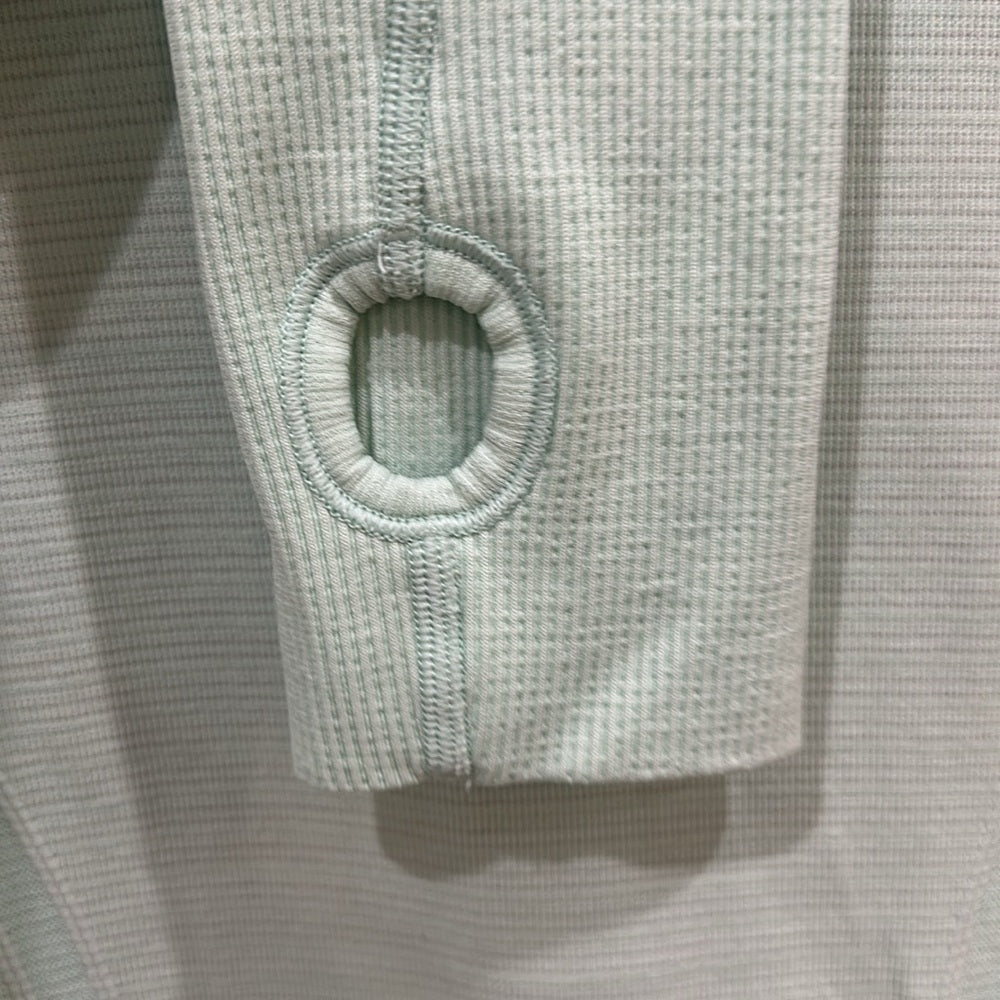 (6036)  🍋 LULULEMON RUN: Swiftly Tech Long Sleeve Crew Sz 12 Aquamarine *EUC