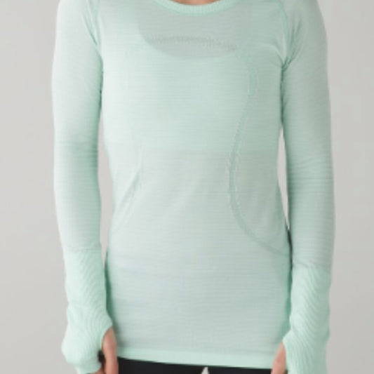 (6037)  🍋 LULULEMON RUN: Swiftly Tech Long Sleeve Crew Sz 8 *VGUC