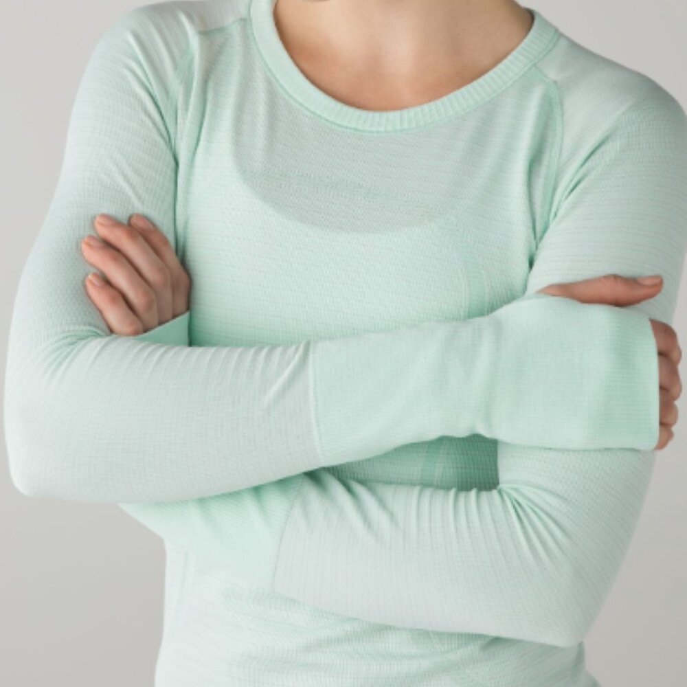 (6037)  🍋 LULULEMON RUN: Swiftly Tech Long Sleeve Crew Sz 8 *VGUC