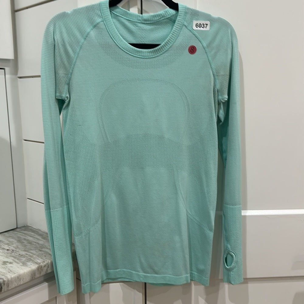 (6037)  🍋 LULULEMON RUN: Swiftly Tech Long Sleeve Crew Sz 8 *VGUC