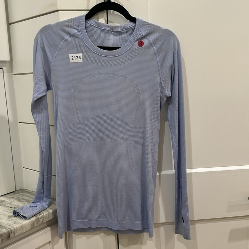 (2125) 🍋 LULULEMON RUN: Swiftly Tech Long Sleeve Crew Sz 8 *GUC