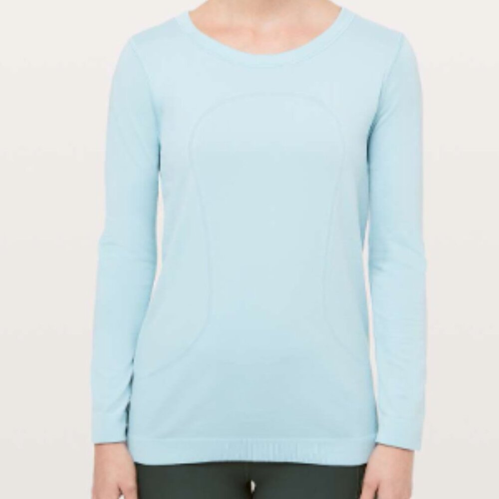 (2117)  🍋 LULULEMON RUN: Swiftly Tech BREEZE Long Sleeve Crew Sz 12 VGUC