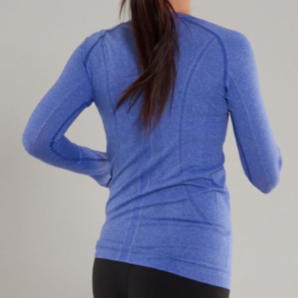 (6044)  🍋 LULULEMON RUN: Swiftly Tech BREEZE Long Sleeve Crew Sz 4 VGUC