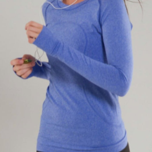 (6044)  🍋 LULULEMON RUN: Swiftly Tech BREEZE Long Sleeve Crew Sz 4 VGUC