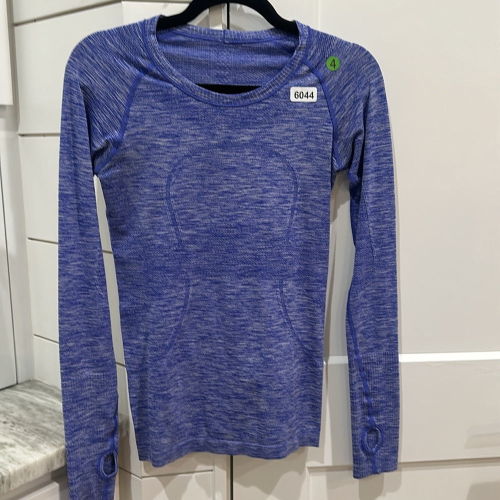 (6044)  🍋 LULULEMON RUN: Swiftly Tech BREEZE Long Sleeve Crew Sz 4 VGUC