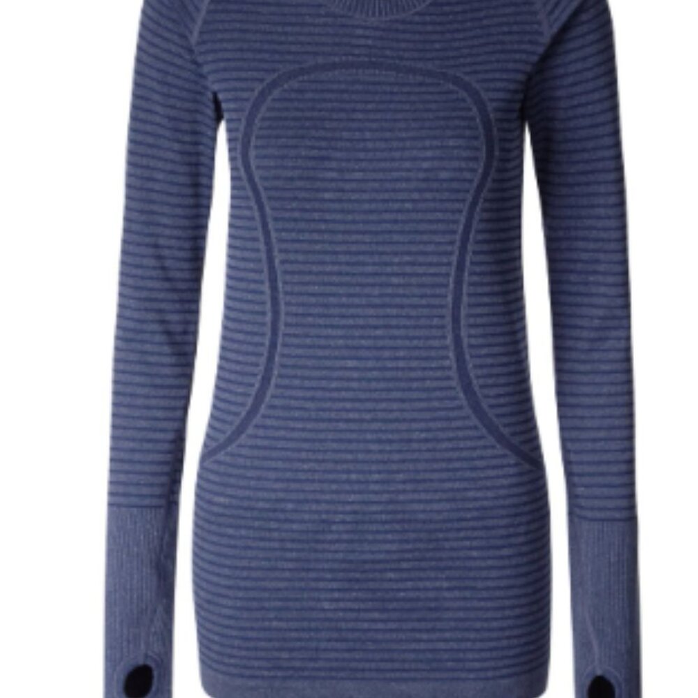 (6045)  🍋 LULULEMON RUN: Swiftly Tech BREEZE Long Sleeve Crew Sz 4 EUC