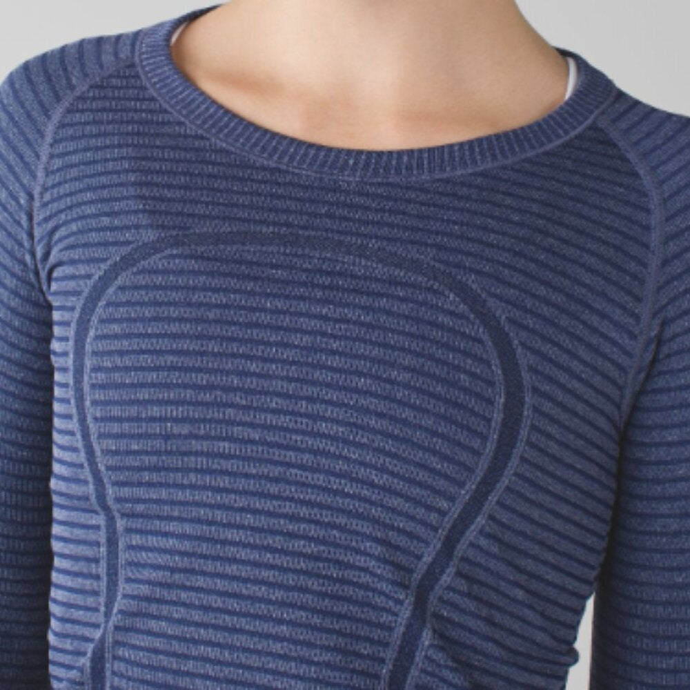(6045)  🍋 LULULEMON RUN: Swiftly Tech BREEZE Long Sleeve Crew Sz 4 EUC