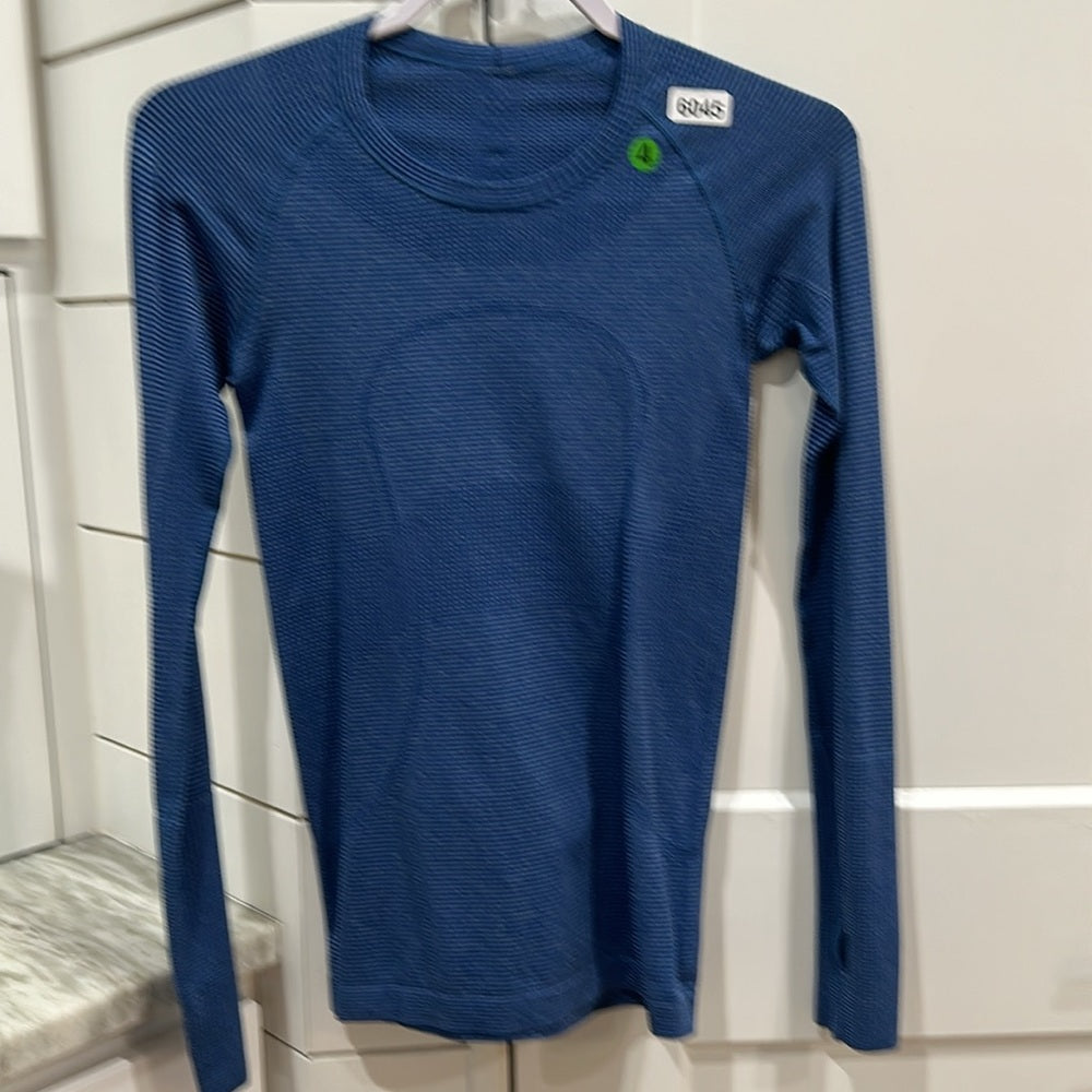 (6045)  🍋 LULULEMON RUN: Swiftly Tech BREEZE Long Sleeve Crew Sz 4 EUC