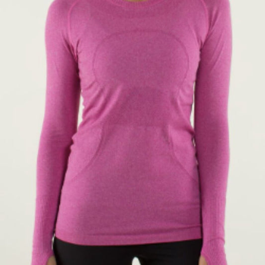 (6046)  🍋 LULULEMON RUN: Swiftly Tech BREEZE Long Sleeve Crew Sz 8 *UC