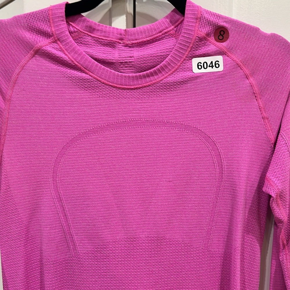 (6046)  🍋 LULULEMON RUN: Swiftly Tech BREEZE Long Sleeve Crew Sz 8 *UC