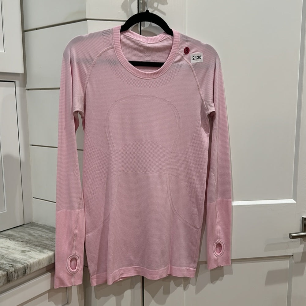 (2130)  🍋 LULULEMON RUN: Swiftly Tech BREEZE Long Sleeve Crew Sz 8 *EUC