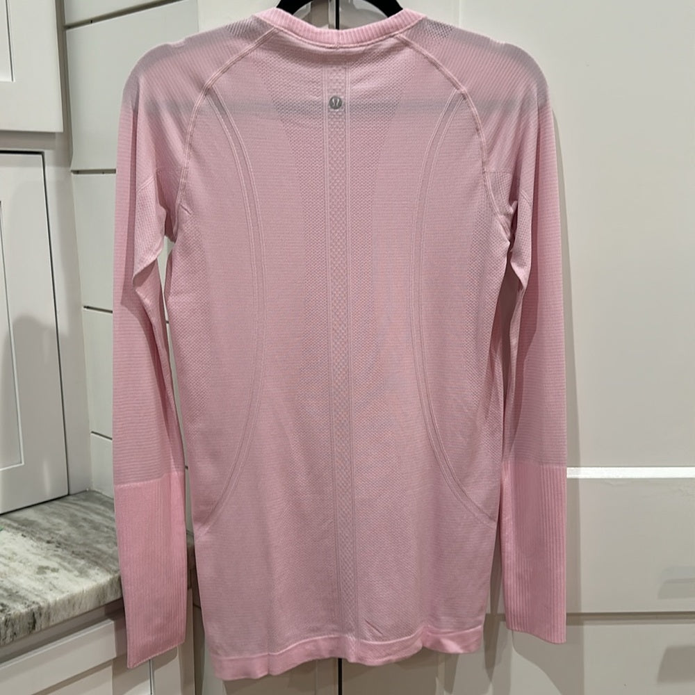 (2130)  🍋 LULULEMON RUN: Swiftly Tech BREEZE Long Sleeve Crew Sz 8 *EUC