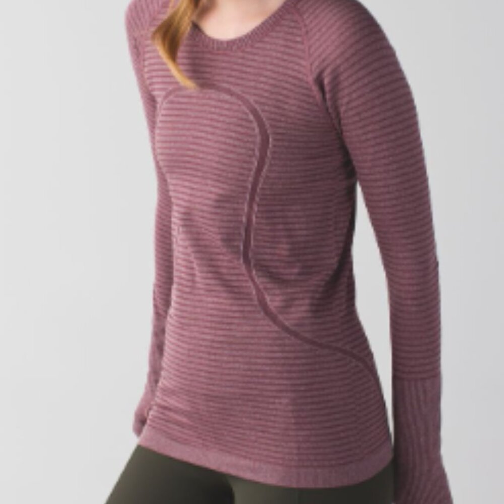 (6051)  🍋 LULULEMON RUN: Swiftly Tech Long Sleeve Crew Sz 8 *EUC