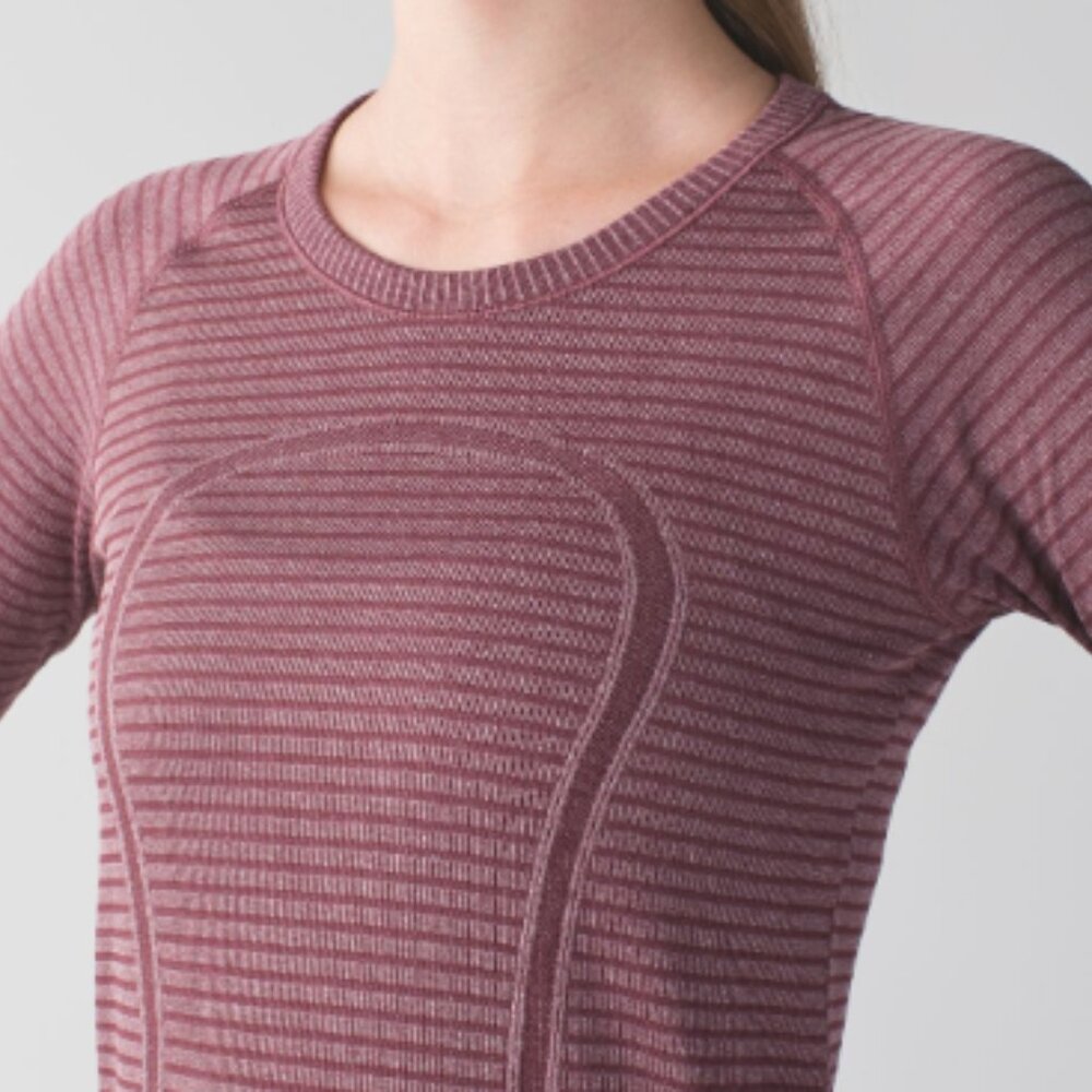 (6051)  🍋 LULULEMON RUN: Swiftly Tech Long Sleeve Crew Sz 8 *EUC