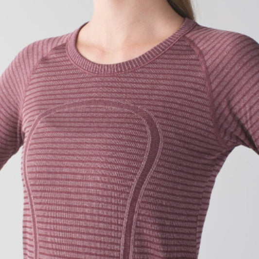 (6051)  🍋 LULULEMON RUN: Swiftly Tech Long Sleeve Crew Sz 8 *EUC