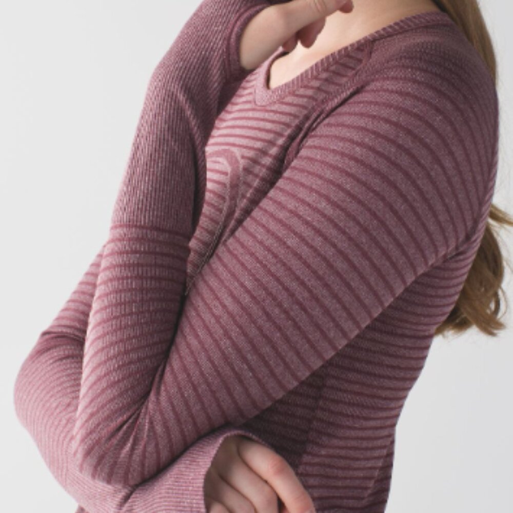 (6051)  🍋 LULULEMON RUN: Swiftly Tech Long Sleeve Crew Sz 8 *EUC