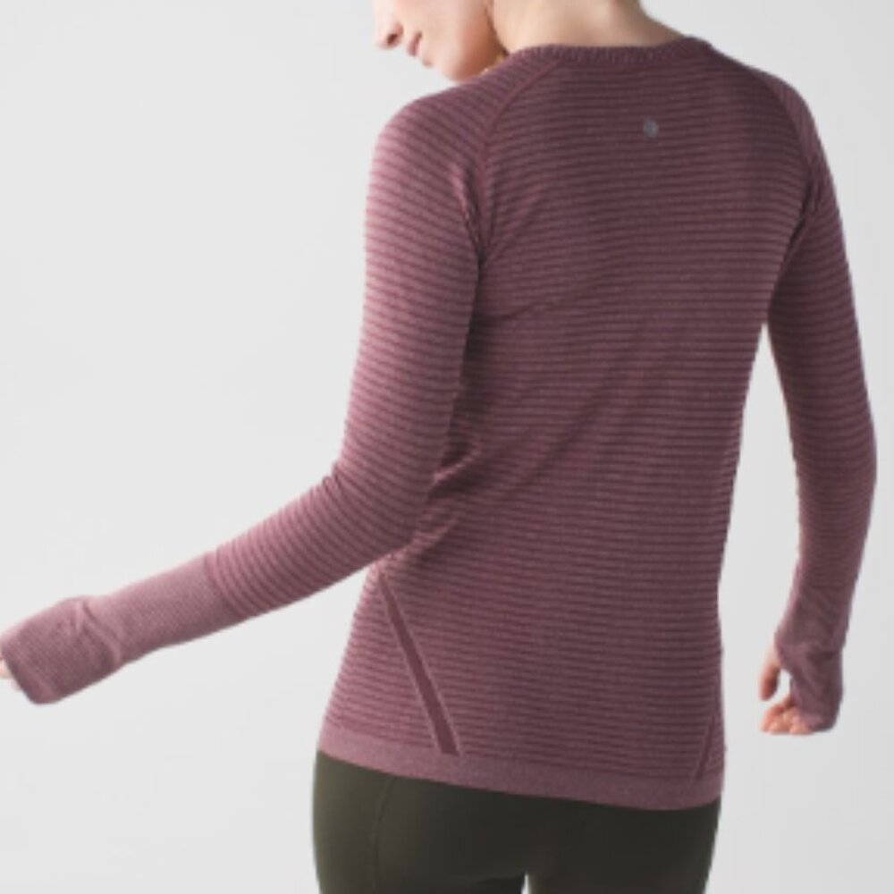 (6051)  🍋 LULULEMON RUN: Swiftly Tech Long Sleeve Crew Sz 8 *EUC