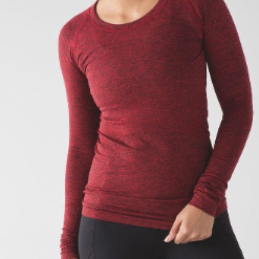 (6052)  🍋 LULULEMON RUN: Swiftly Tech Long Sleeve Crew Sz 12 *EUC