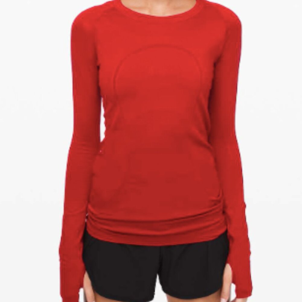 (2156)  🍋 LULULEMON RUN: Swiftly Tech Long Sleeve Crew Sz 6 *EUC