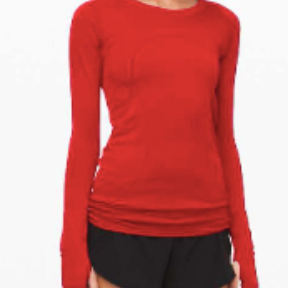(2156)  🍋 LULULEMON RUN: Swiftly Tech Long Sleeve Crew Sz 6 *EUC