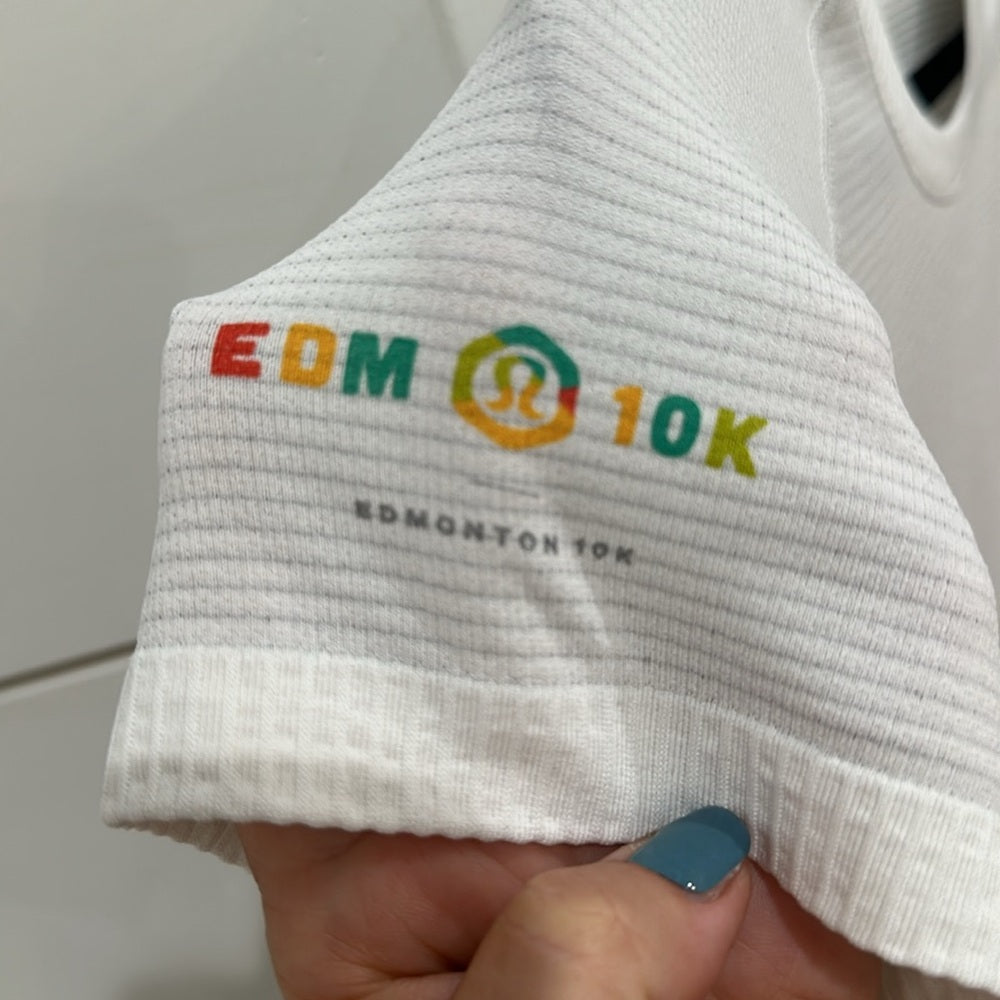 (1688)  🍋 LULULEMON RUN: Swiftly Tech Short Sleeve Crew Sz 8 **LOVED *RARE