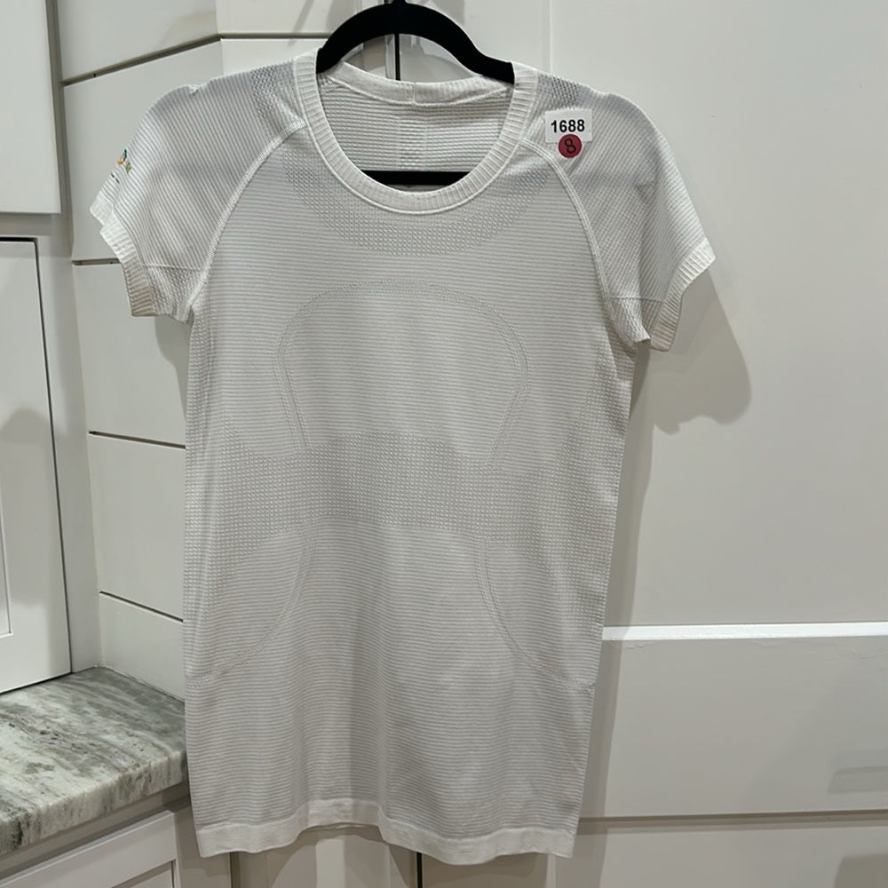 (1688)  🍋 LULULEMON RUN: Swiftly Tech Short Sleeve Crew Sz 8 **LOVED *RARE