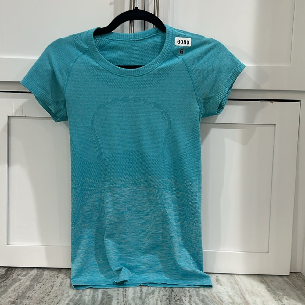 (6080)  🍋 LULULEMON RUN: Swiftly Tech Short Sleeve Crew Sz 6 **LOVED *RARE