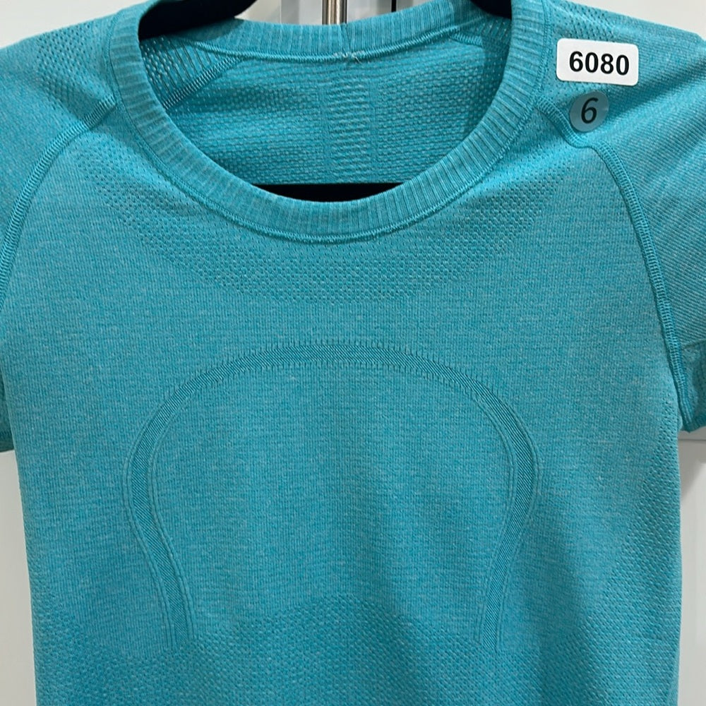 (6080)  🍋 LULULEMON RUN: Swiftly Tech Short Sleeve Crew Sz 6 **LOVED *RARE