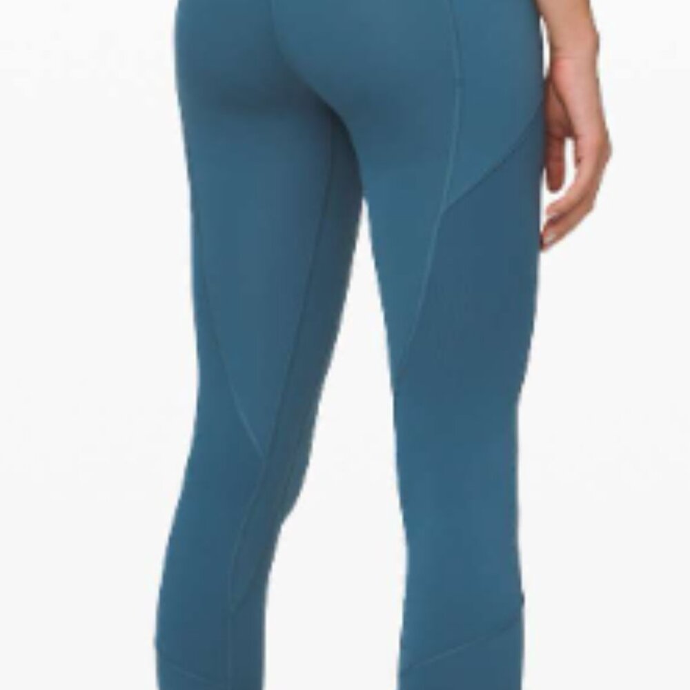 (6109)  LULULEMON All The Right Places Crop II *23" in PETROL BLUE Sz 8 **LOVED…