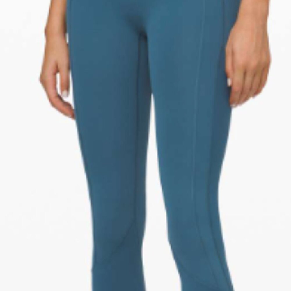 (6109)  LULULEMON All The Right Places Crop II *23" in PETROL BLUE Sz 8 **LOVED…