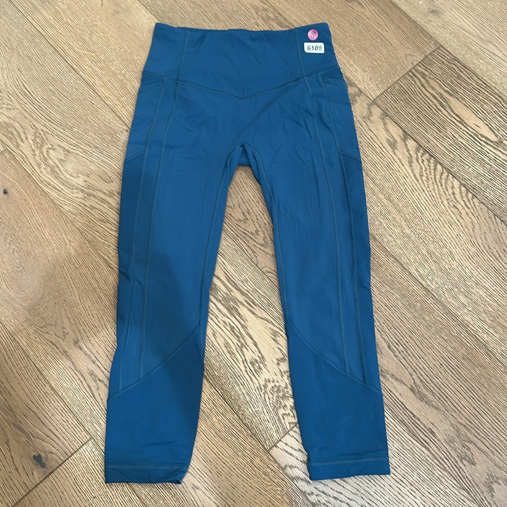 (6109)  LULULEMON All The Right Places Crop II *23" in PETROL BLUE Sz 8 **LOVED…