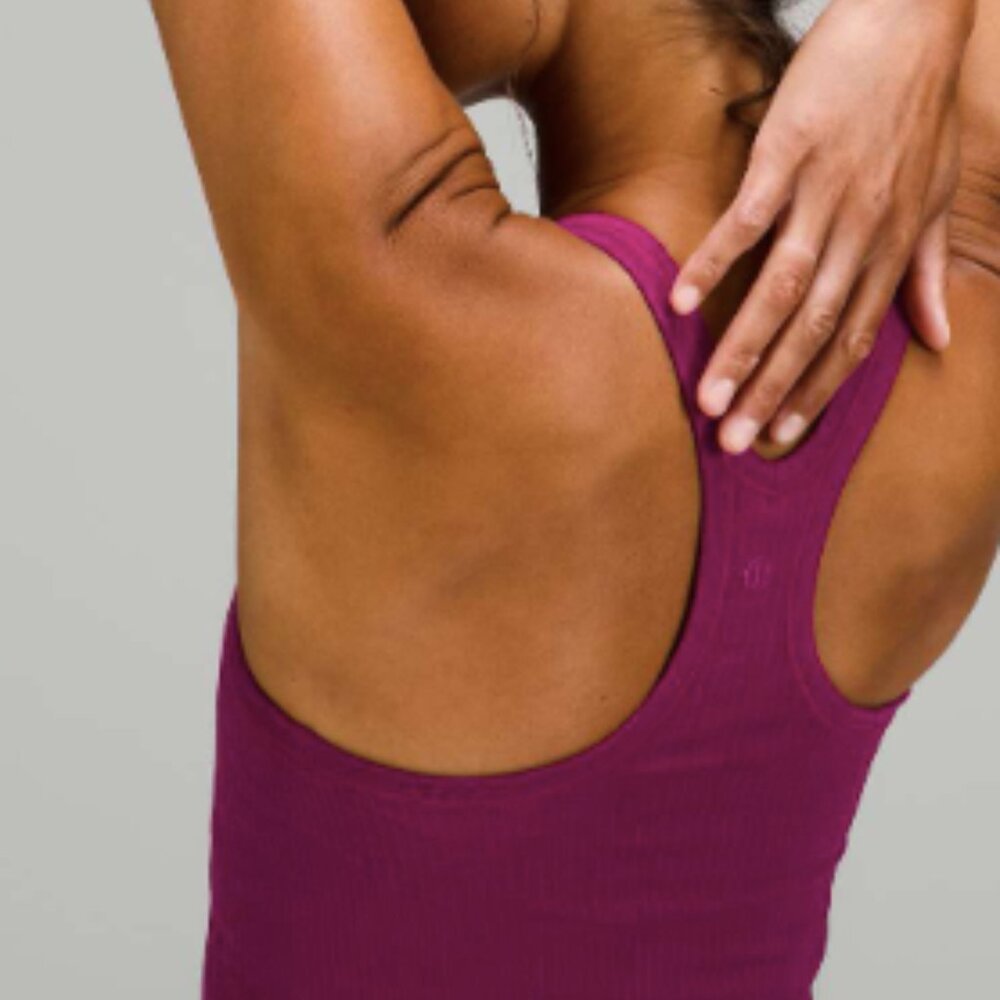 (6111) 🍋 LULULEMON Ebb to Street Tank Top Sz 8 Magenta Purple *LOVED