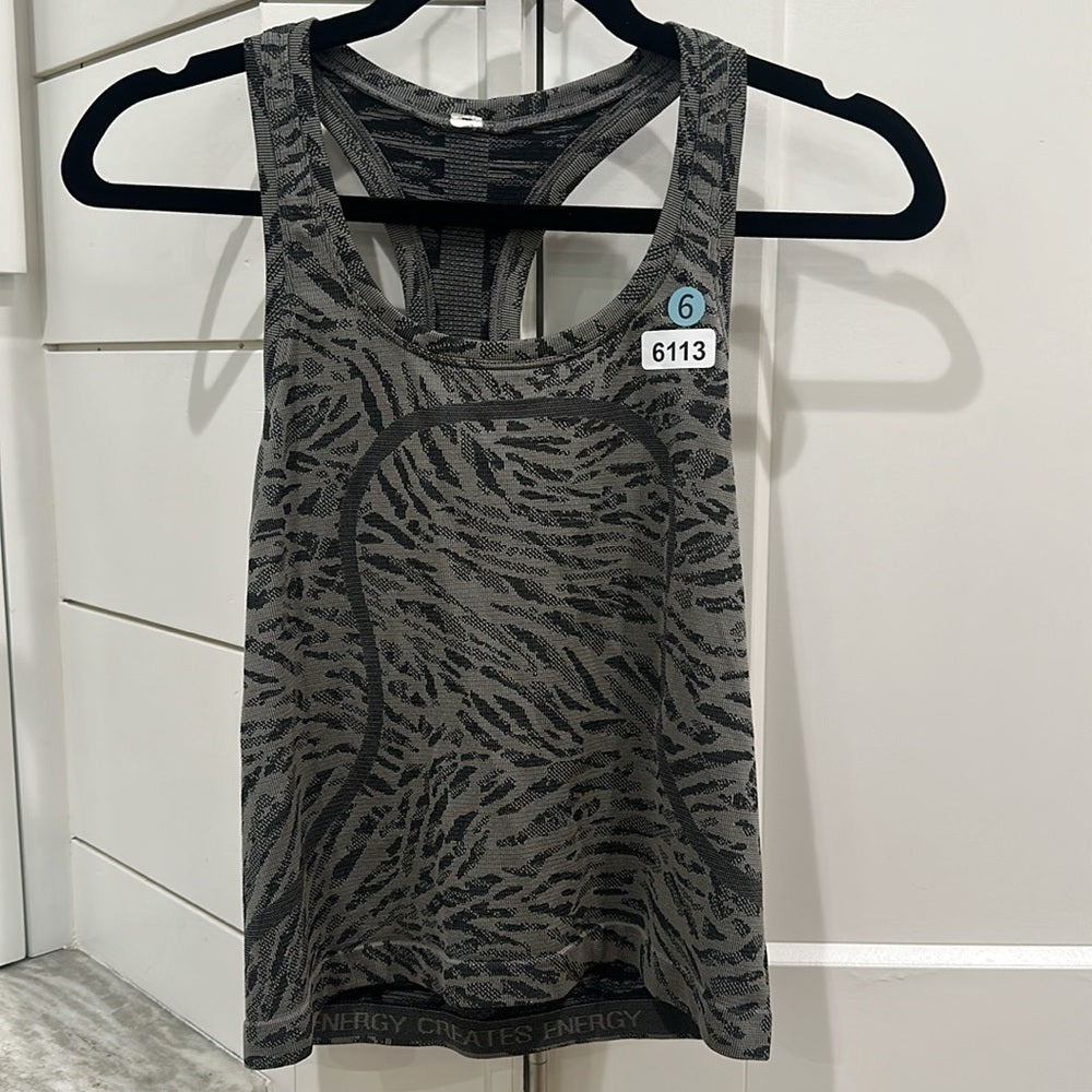 (6113)  🍋 LULULEMON RUN: Racerback Tank Top 2.0 *Race Length Sz 6 *EUC