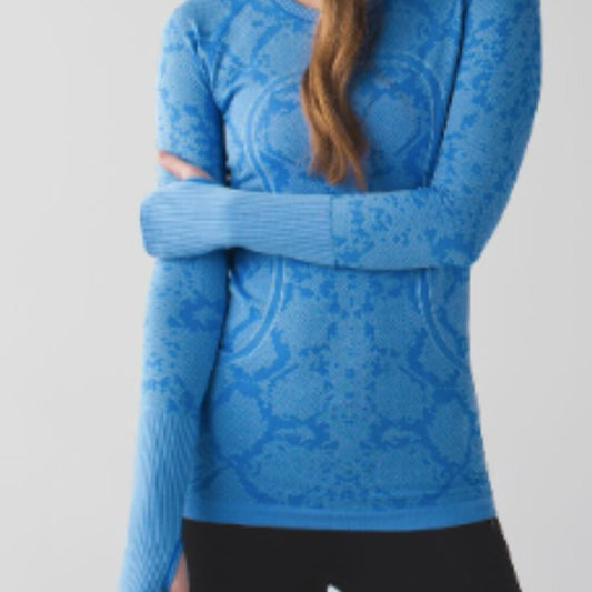 (6121)  🍋 LULULEMON RUN: Swiftly Tech Long Sleeve Crew Sz 8 EUC *RARE