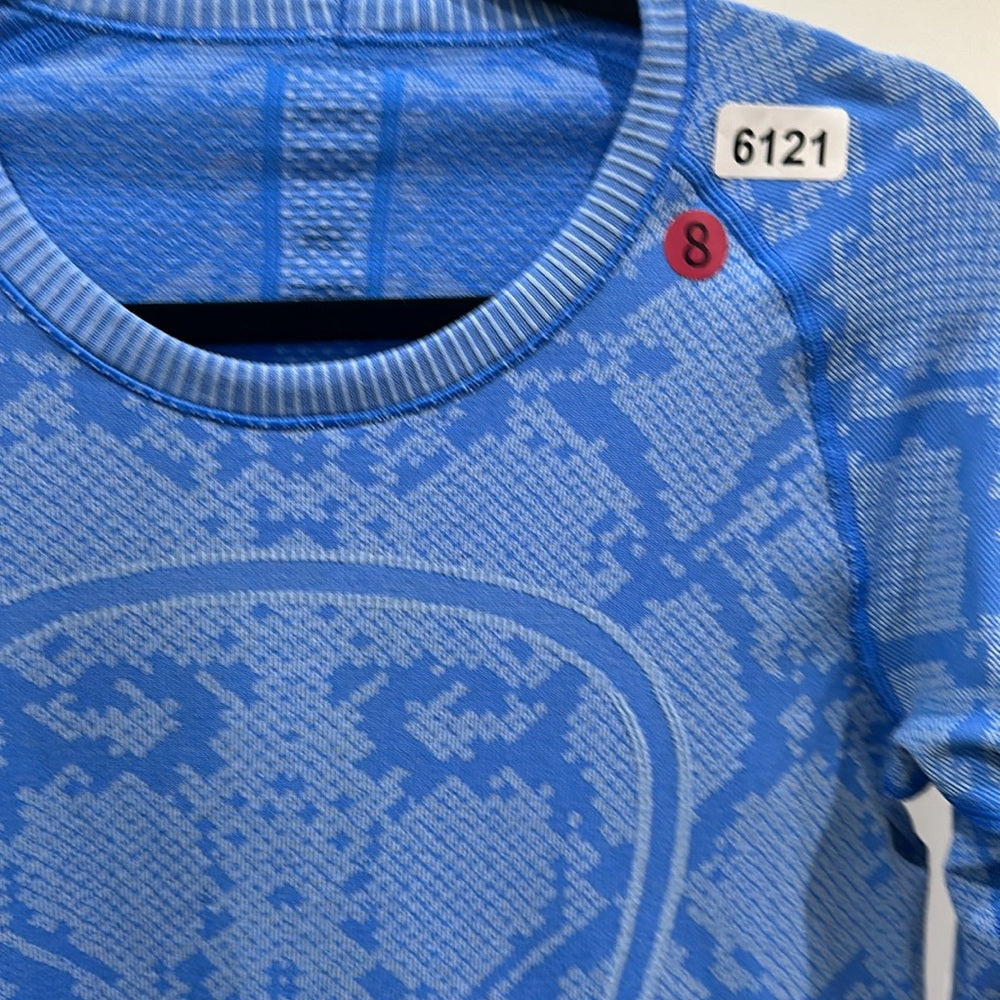 (6121)  🍋 LULULEMON RUN: Swiftly Tech Long Sleeve Crew Sz 8 EUC *RARE