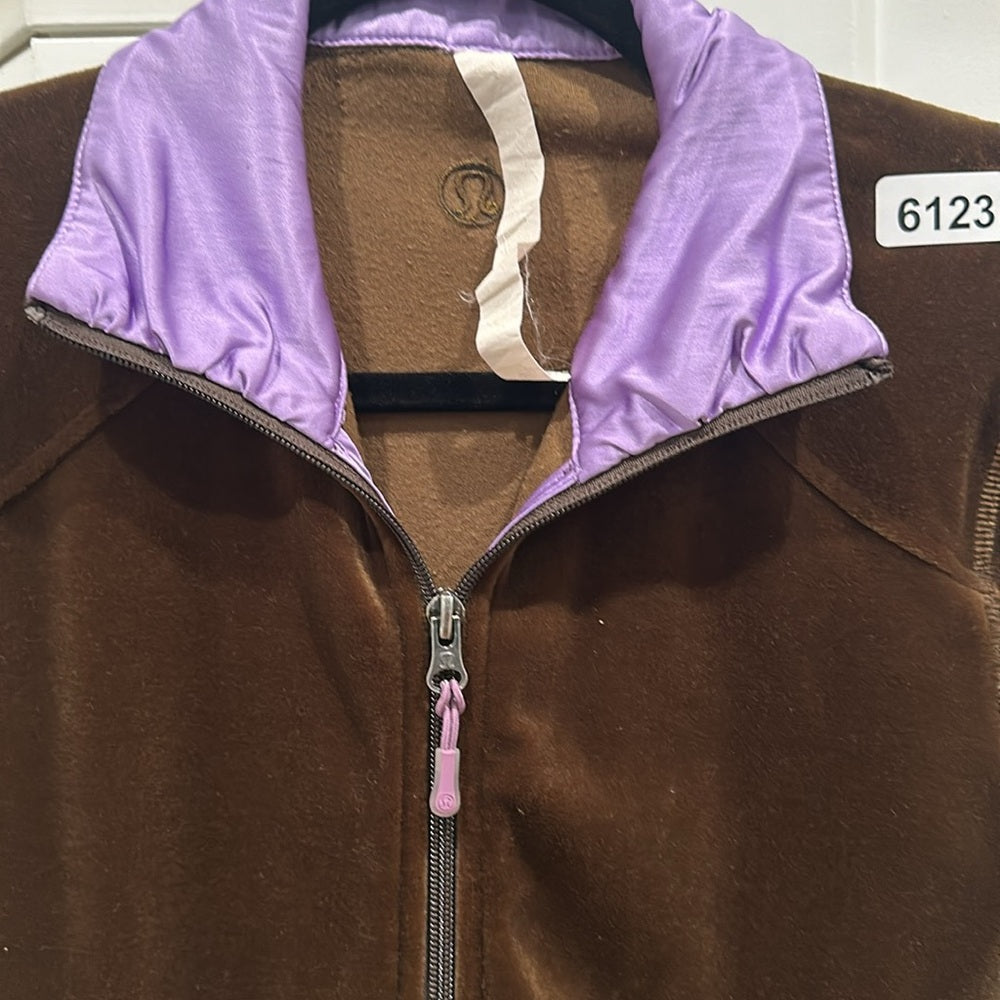 (6123) Lululemon VELOUR TRACK Jacket Sz 8/10 **LOVED **RARE