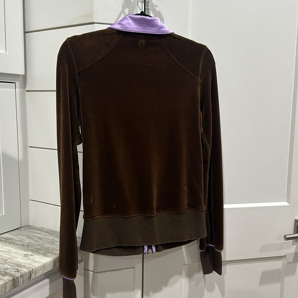 (6123) Lululemon VELOUR TRACK Jacket Sz 8/10 **LOVED **RARE