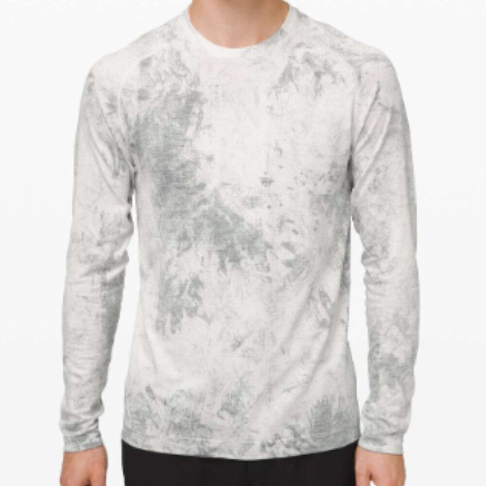 (6155) LULULEMON MENS Metal Vent Tech Long Sleeve *Chalk Wash Sz XS *LOVED EUC