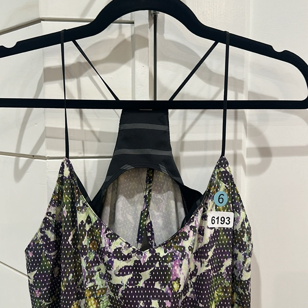 (6193) LULULEMON City Summer Dress - Sz 6 in Floral Sport White Multi