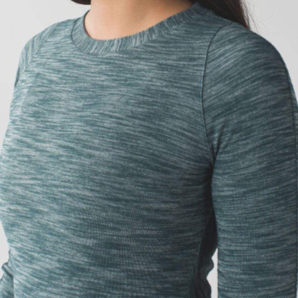 (6194) LULULEMON &go Where-To Dress *Long Sleeve - Sz 8 -Heathered Dk Fuel