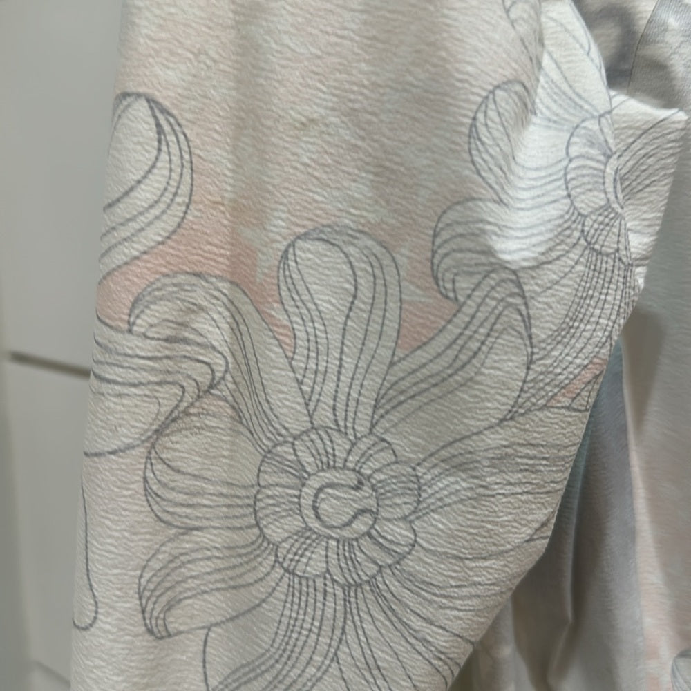 (6197) LULULEMON Floral Dove Light Weight Trench Sz 6 With LLL LOGO *FLAW *RARE