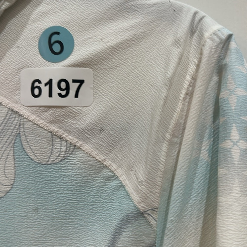 (6197) LULULEMON Floral Dove Light Weight Trench Sz 6 With LLL LOGO *FLAW *RARE