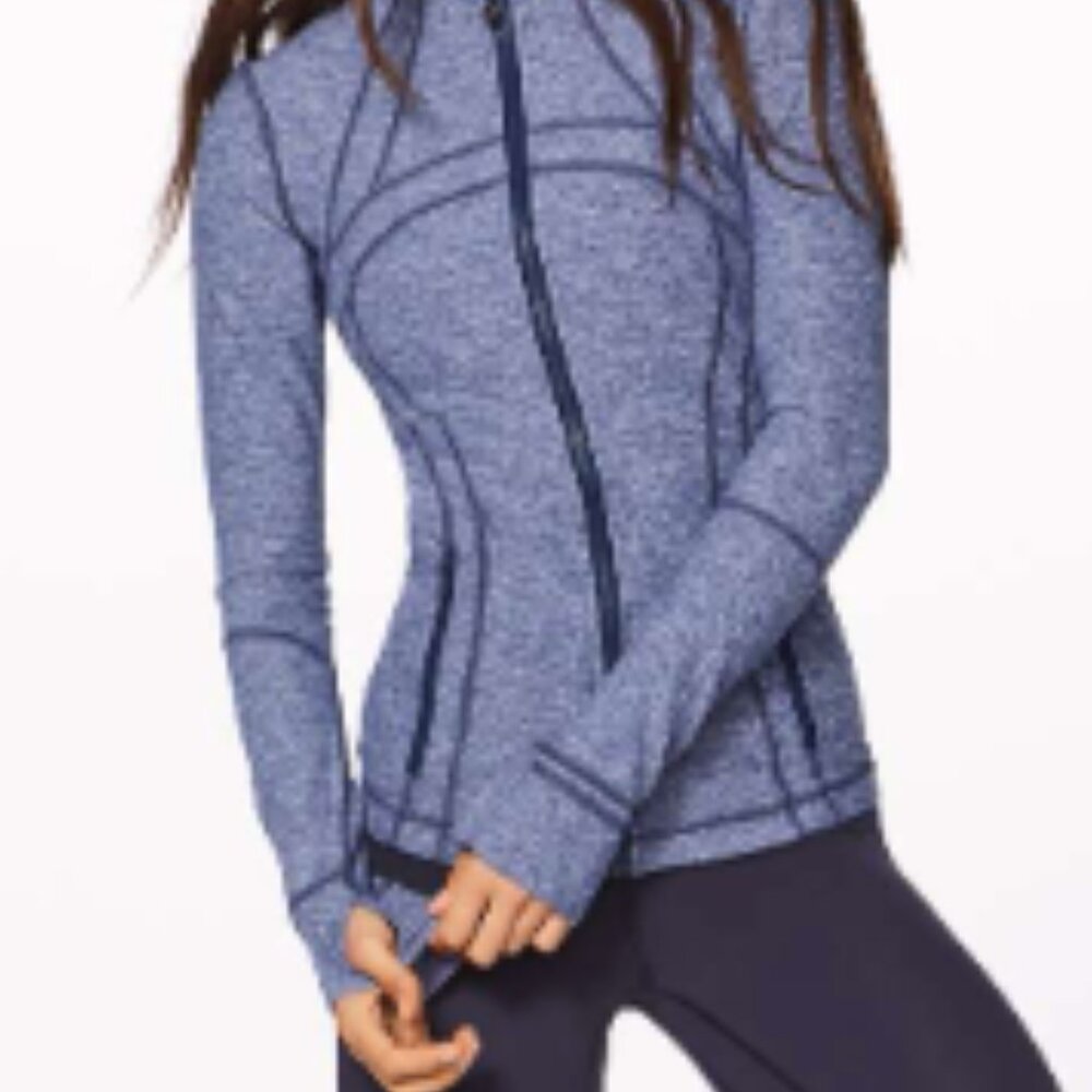 (6177) LULULEMON DEFINE JACKET Sz 4 in Heathered Hero Blue *EUC