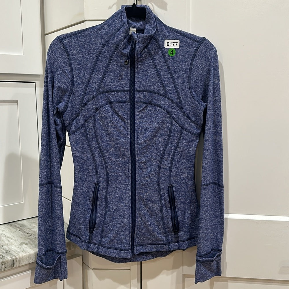 (6177) LULULEMON DEFINE JACKET Sz 4 in Heathered Hero Blue *EUC